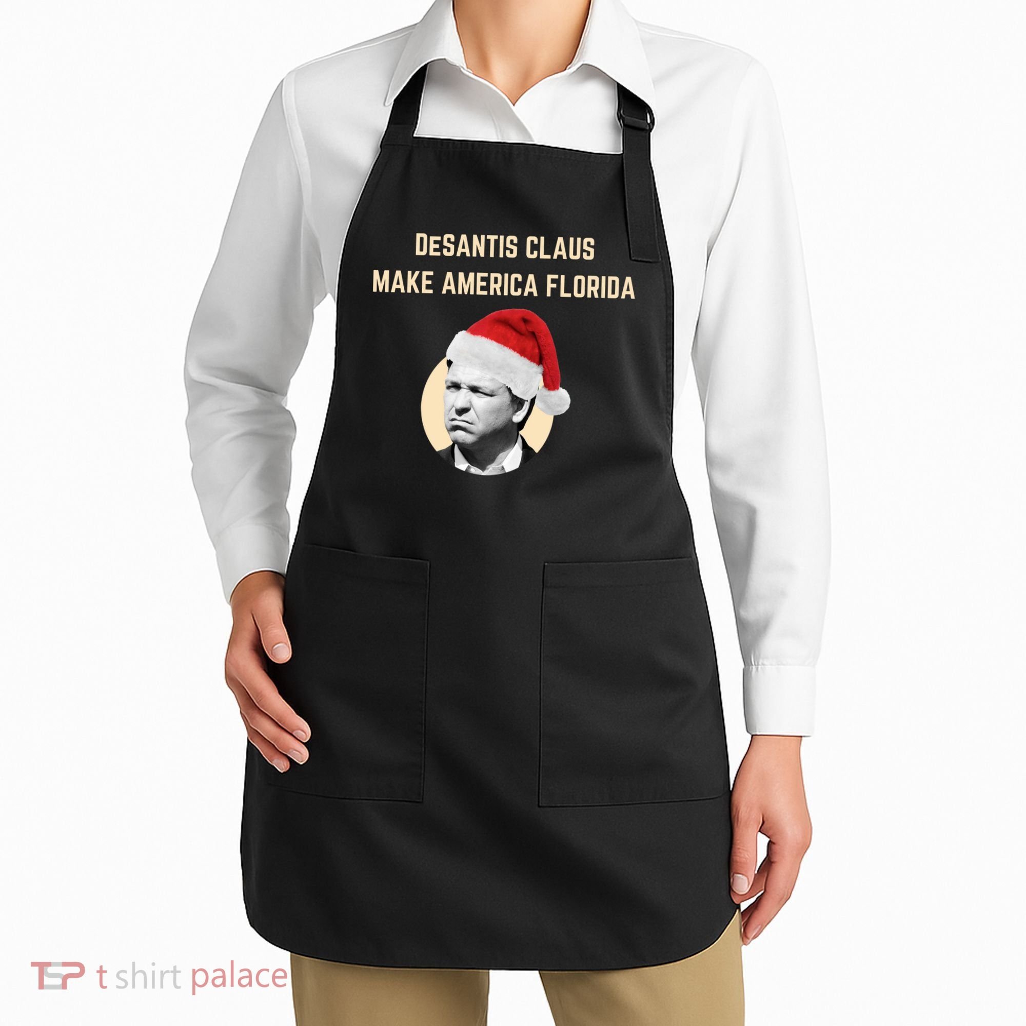 Desantis Claus Make America Florida Christmas Apron