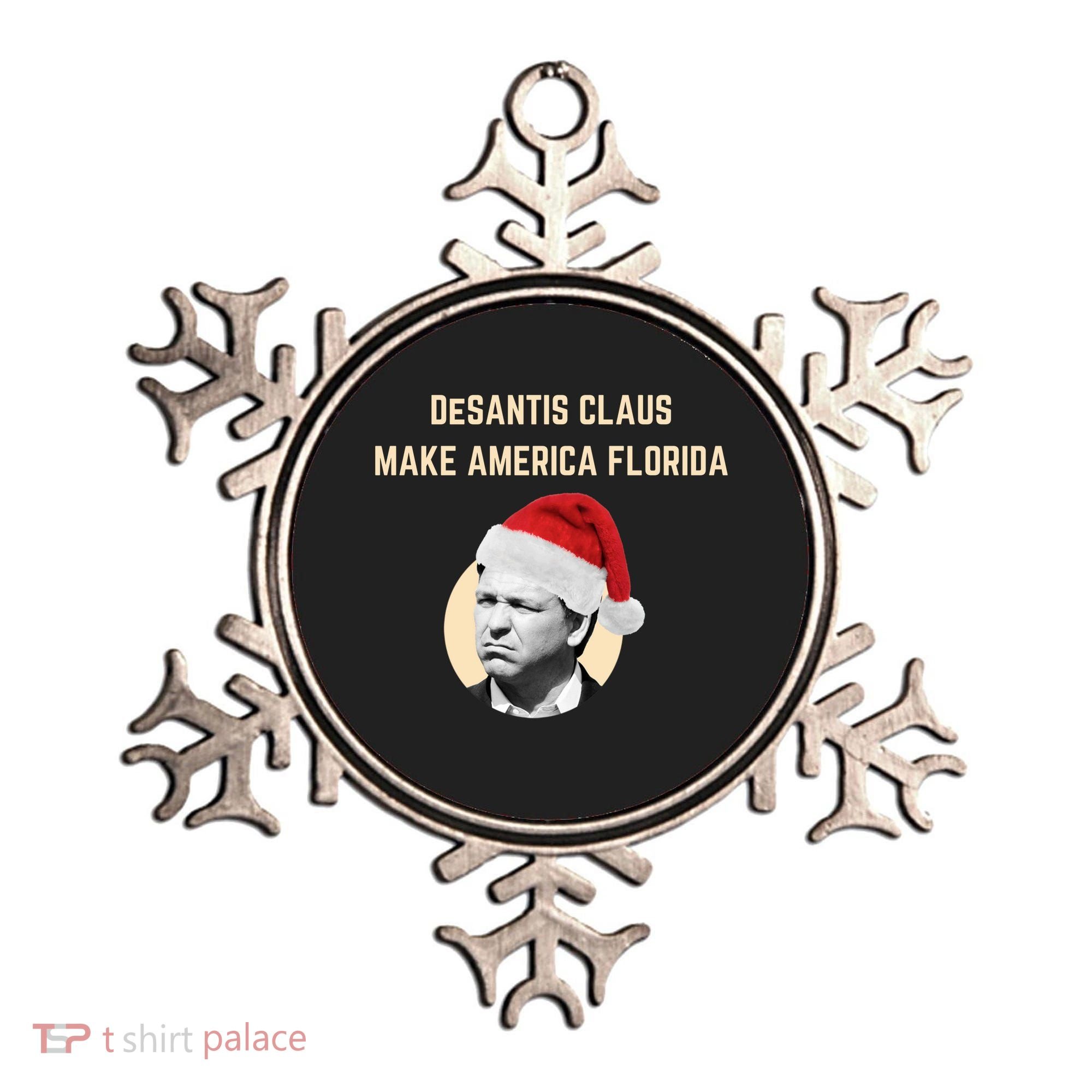 Desantis Claus Make America Florida Christmas Ornament