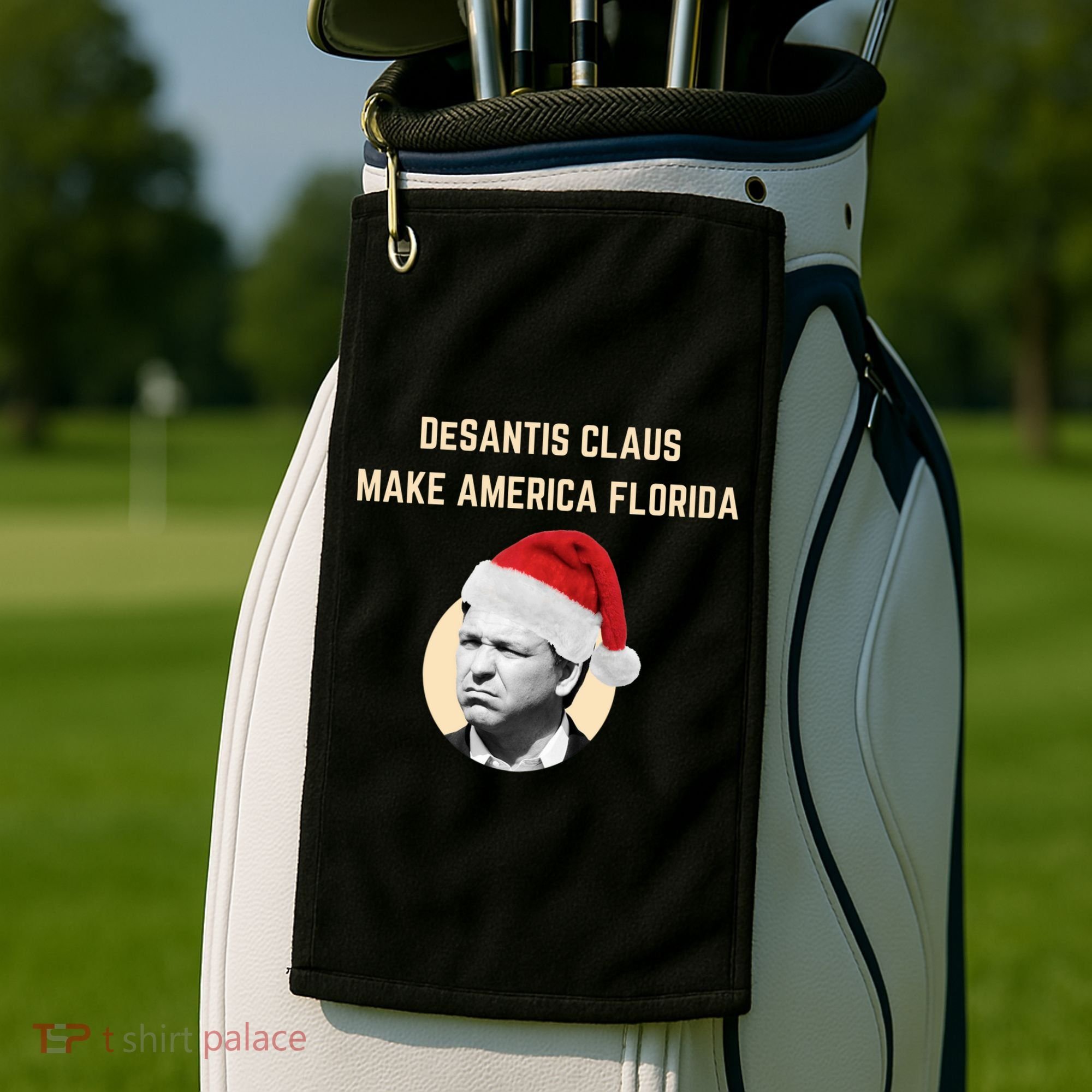 Desantis Claus Make America Florida Christmas Golf Towel