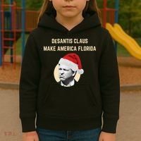Desantis Claus Make America Florida Christmas Kids Hoodie thumb 3