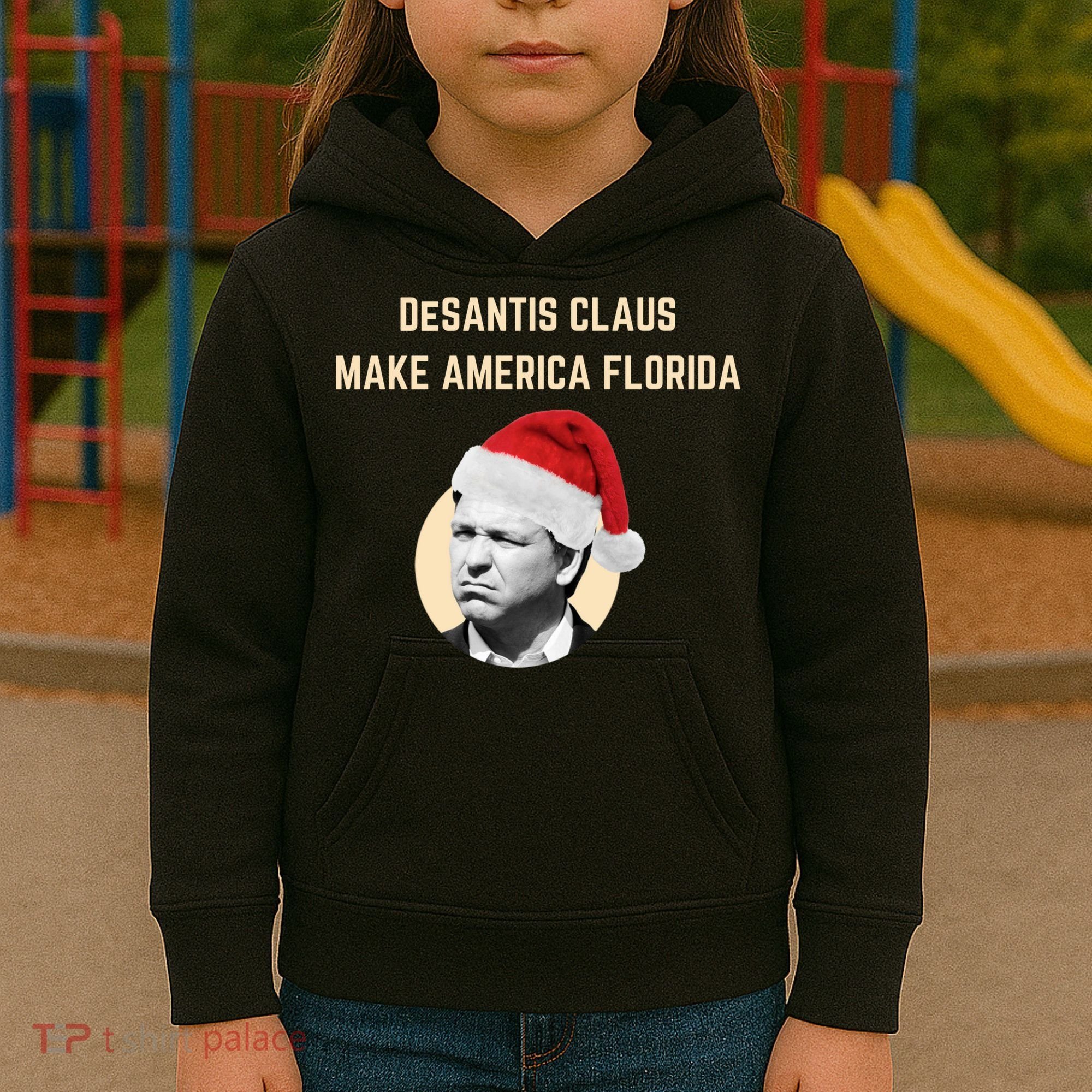 Desantis Claus Make America Florida Christmas Kids Hoodie