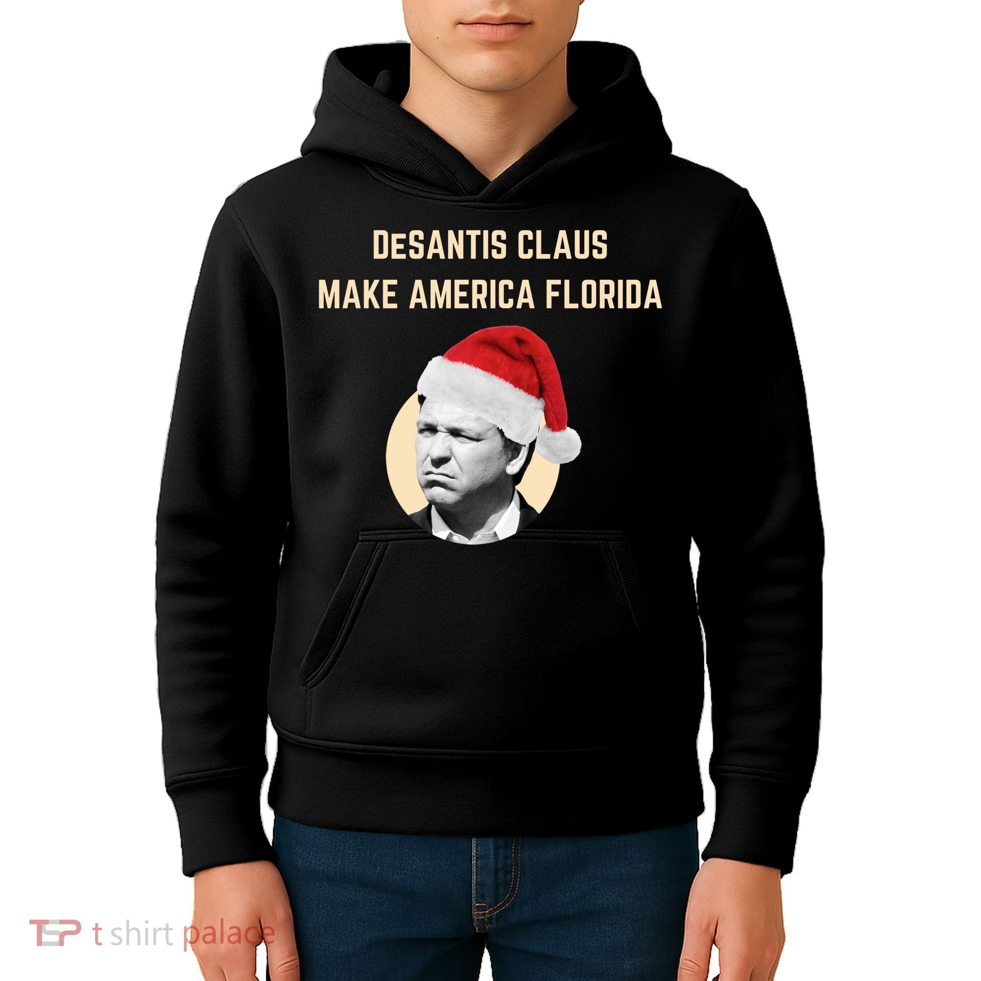 Desantis Claus Make America Florida Christmas Kids Hoodie