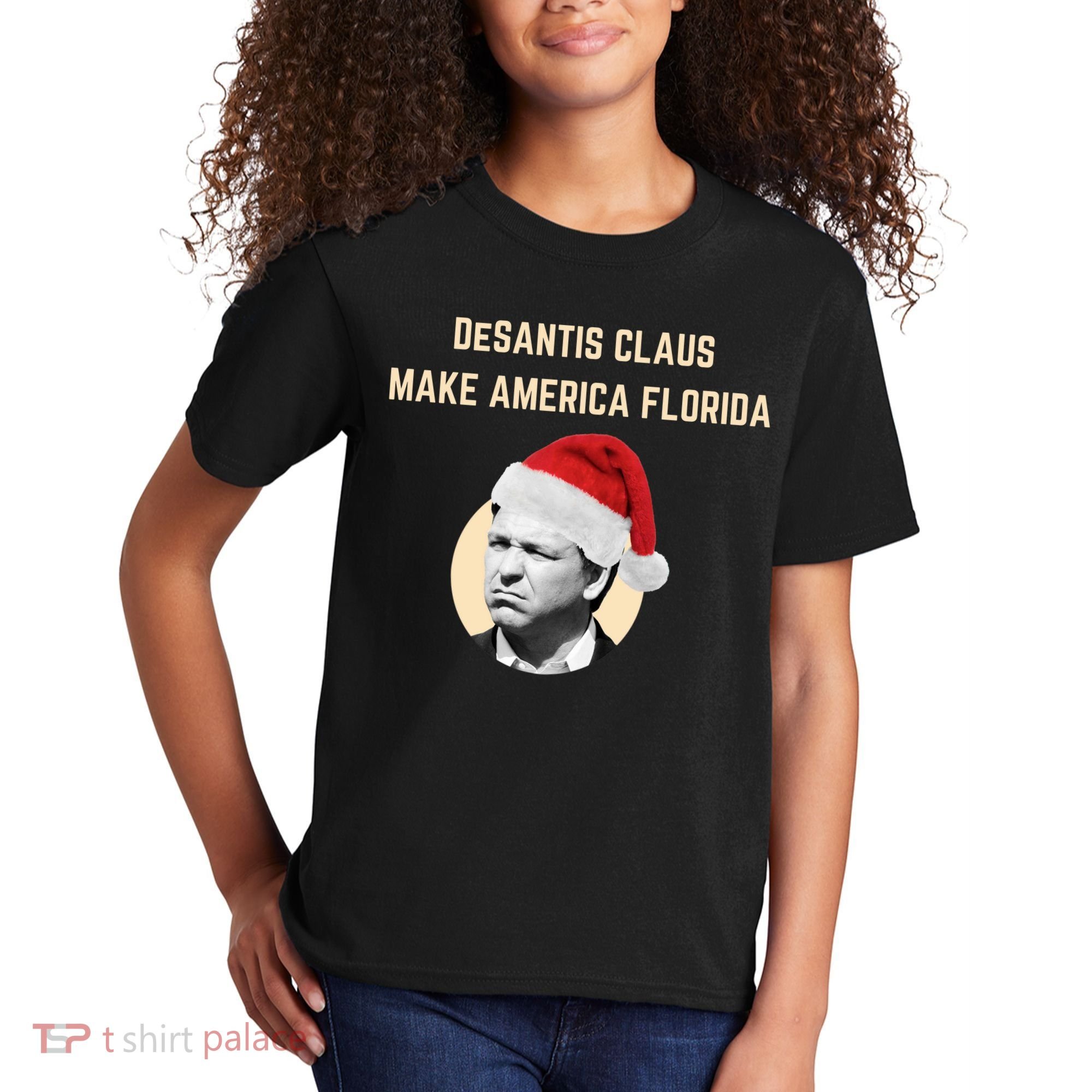 Desantis Claus Make America Florida Christmas Kids T-Shirt