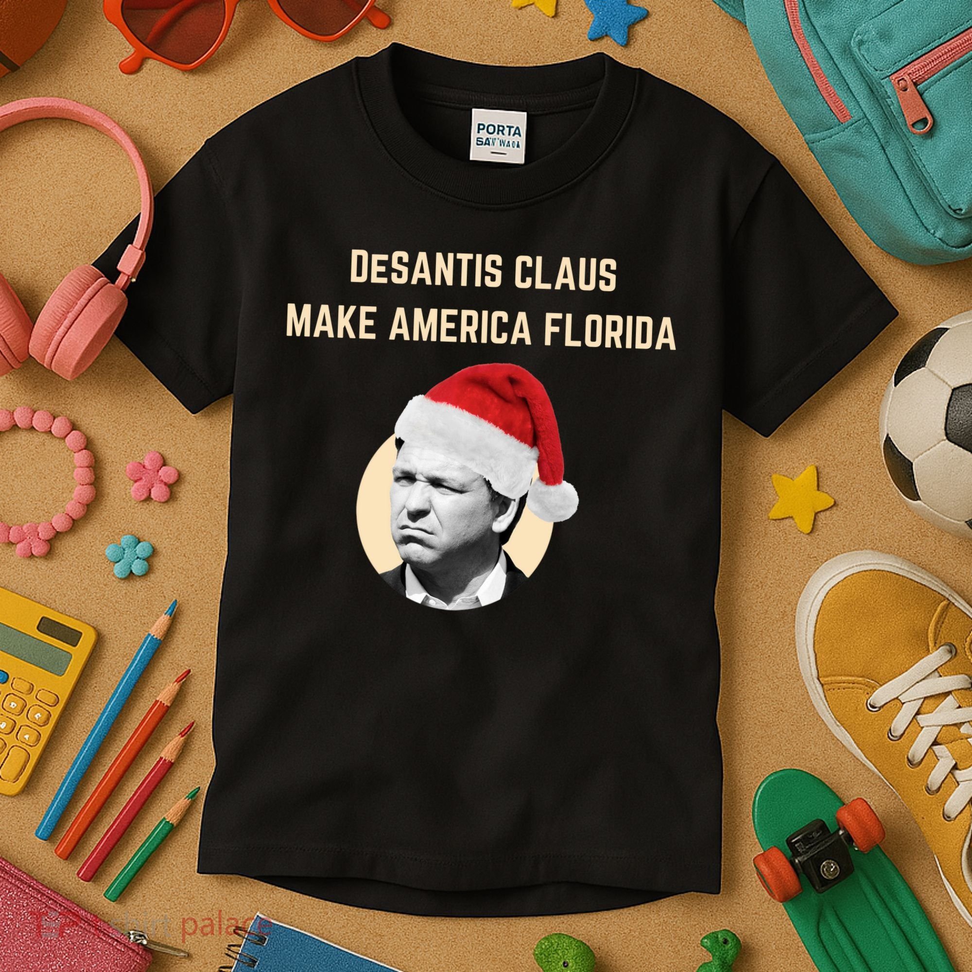 Desantis Claus Make America Florida Christmas Kids T-Shirt