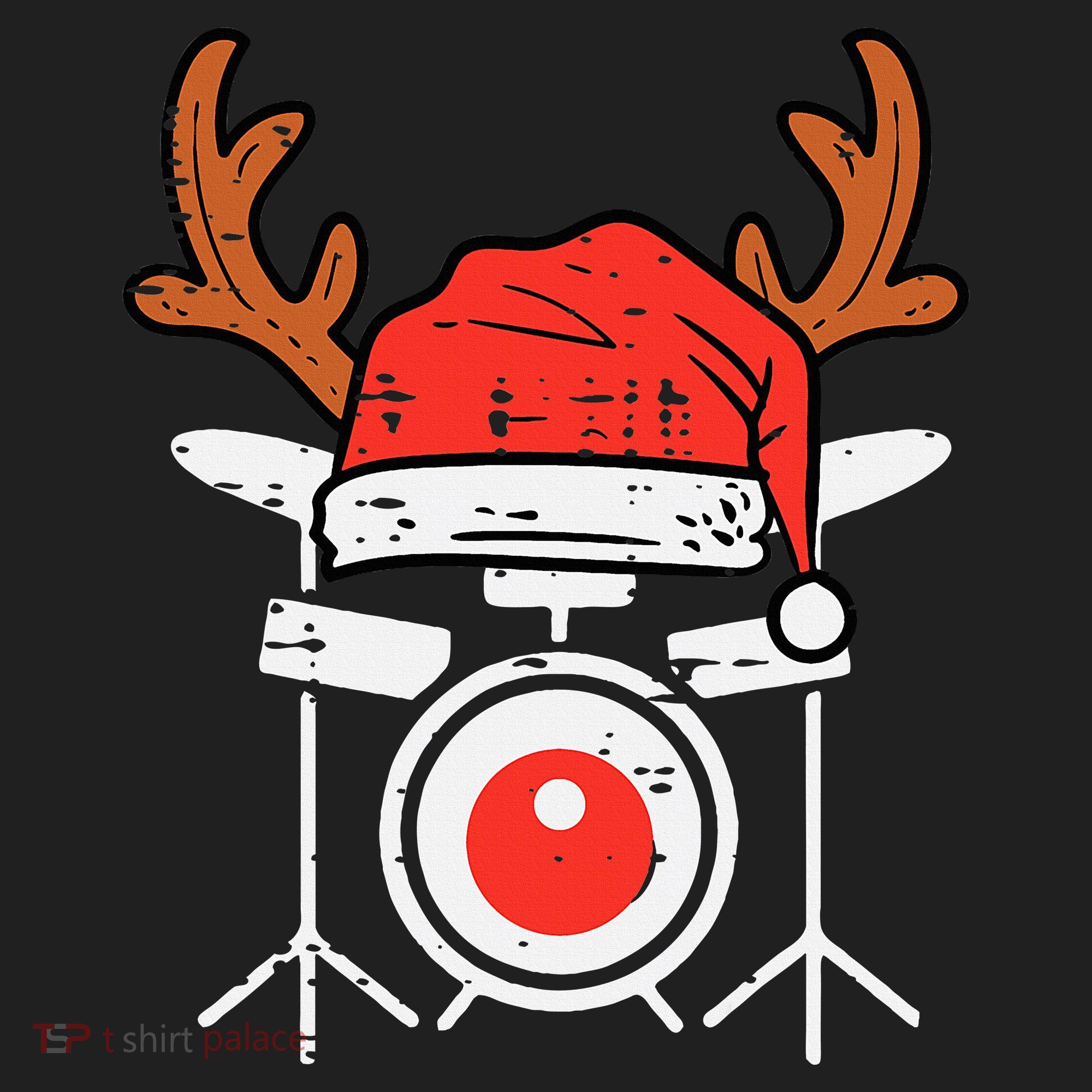 Drums Christmas Music Instrument Band Drummer Rock Xmas Women's Sweatshirt
