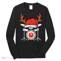 Drums Christmas Music Instrument Band Drummer Rock Xmas Long Sleeve Shirt thumb 0
