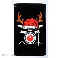 Drums Christmas Music Instrument Band Drummer Rock Xmas Golf Towel thumb 0