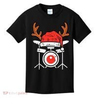 Drums Christmas Music Instrument Band Drummer Rock Xmas Kids T-Shirt thumb 0