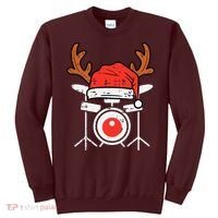 Drums Christmas Music Instrument Band Drummer Rock Xmas Sweatshirt thumb 0