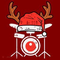 Drums Christmas Music Instrument Band Drummer Rock Xmas T-Shirt thumb 7