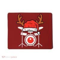 Drums Christmas Music Instrument Band Drummer Rock Xmas Mousepad thumb 0