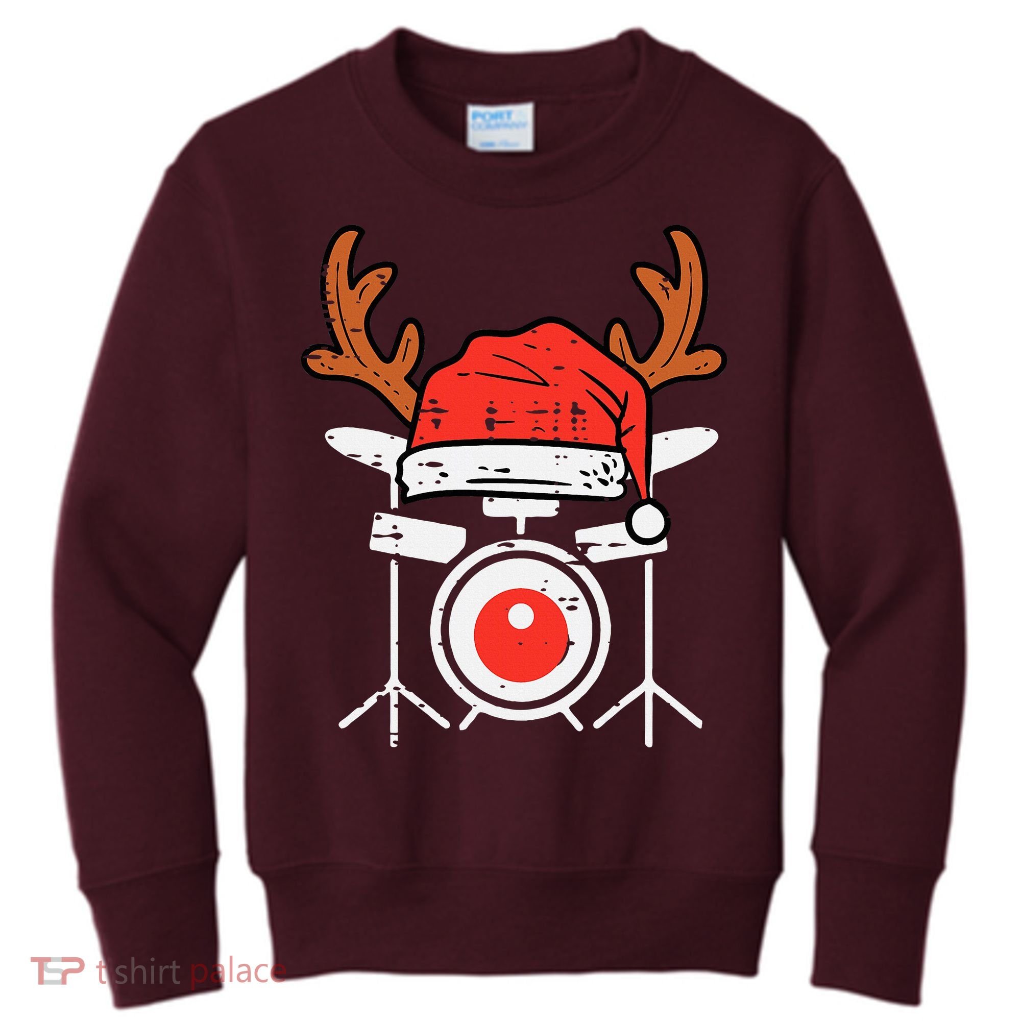 Drums Christmas Music Instrument Band Drummer Rock Xmas Kids Sweatshirt