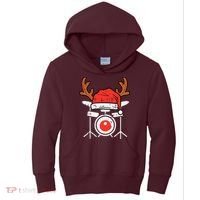 Drums Christmas Music Instrument Band Drummer Rock Xmas Kids Hoodie thumb 0