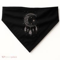 Dream Catcher Moon & Stars Boho Graphic USA-Made Doggie Bandana thumb 0