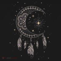 Dream Catcher Moon & Stars Boho Graphic Polo thumb 3