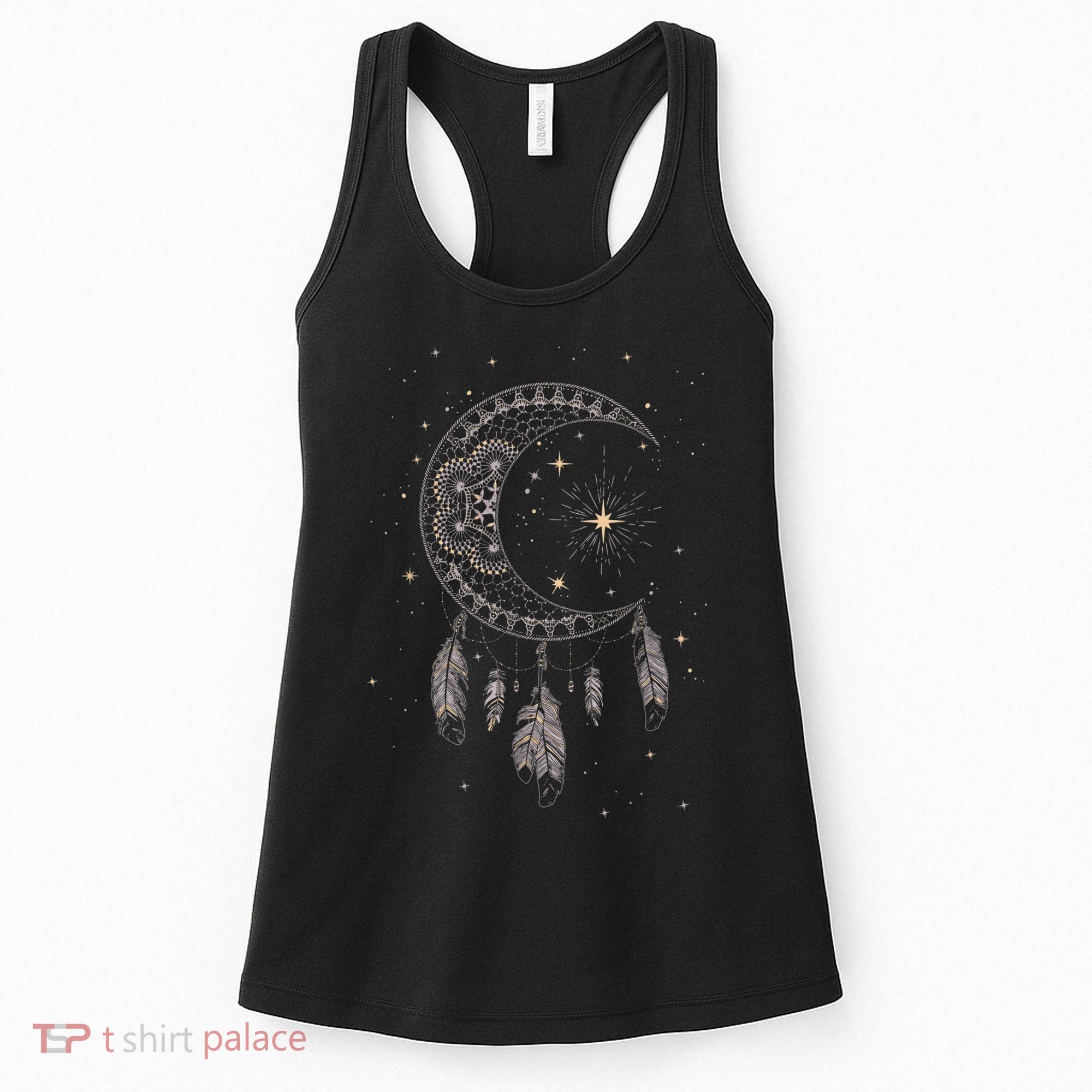 Dream Catcher Moon & Stars Boho Graphic Women's Tank Top