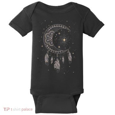 Dream Catcher Moon & Stars Boho Graphic Baby Bodysuit