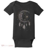 Dream Catcher Moon & Stars Boho Graphic Baby Bodysuit thumb 0