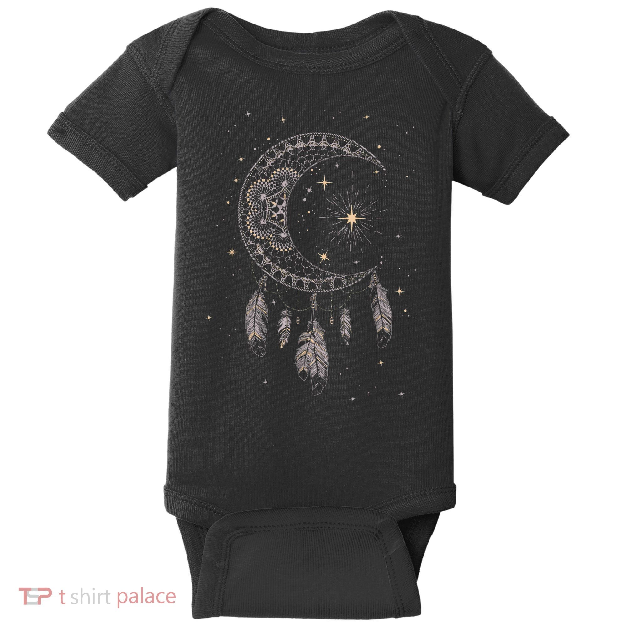 Dream Catcher Moon & Stars Boho Graphic Baby Bodysuit