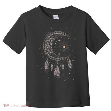 Dream Catcher Moon & Stars Boho Graphic Toddler T-Shirt