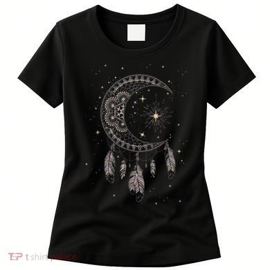 Dream Catcher Moon & Stars Boho Graphic Women's T-Shirt