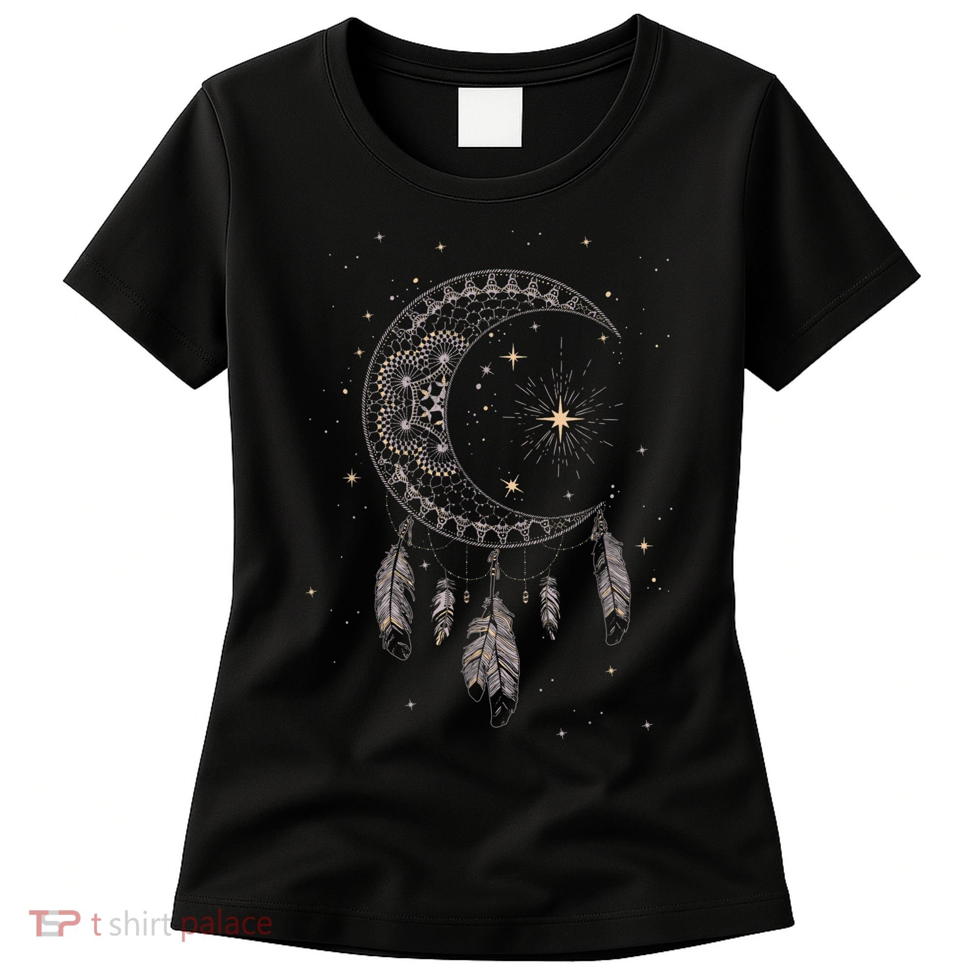 Dream Catcher Moon & Stars Boho Graphic Women's T-Shirt