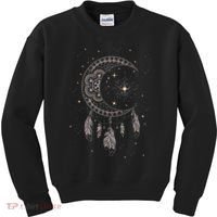 Dream Catcher Moon & Stars Boho Graphic Kids Sweatshirt thumb 0