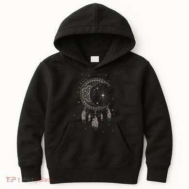 Dream Catcher Moon & Stars Boho Graphic Kids Hoodie