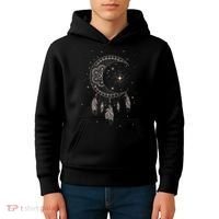 Dream Catcher Moon & Stars Boho Graphic Kids Hoodie thumb 4