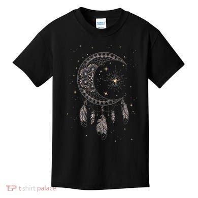 Dream Catcher Moon & Stars Boho Graphic Kids T-Shirt