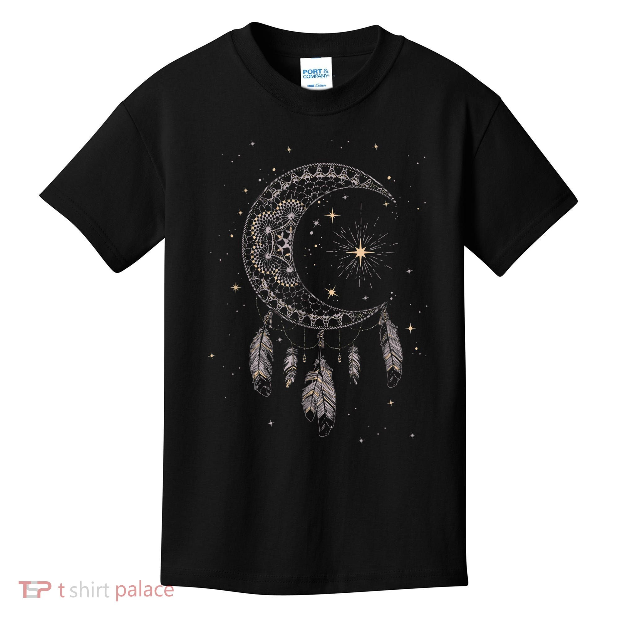 Dream Catcher Moon & Stars Boho Graphic Kids T-Shirt