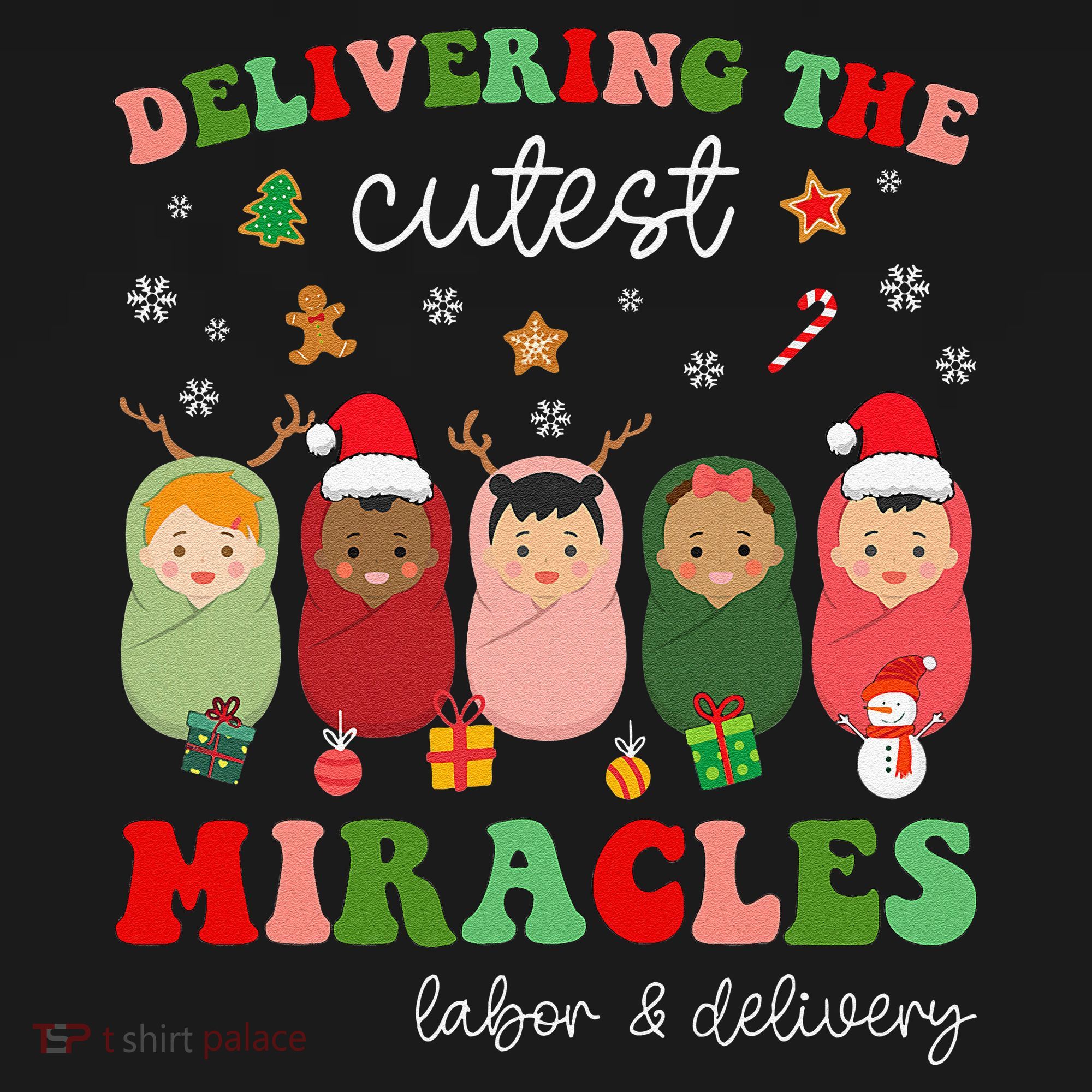 Delivering Cutest Miracles Labor & Delivery Nurse Christmas Apron