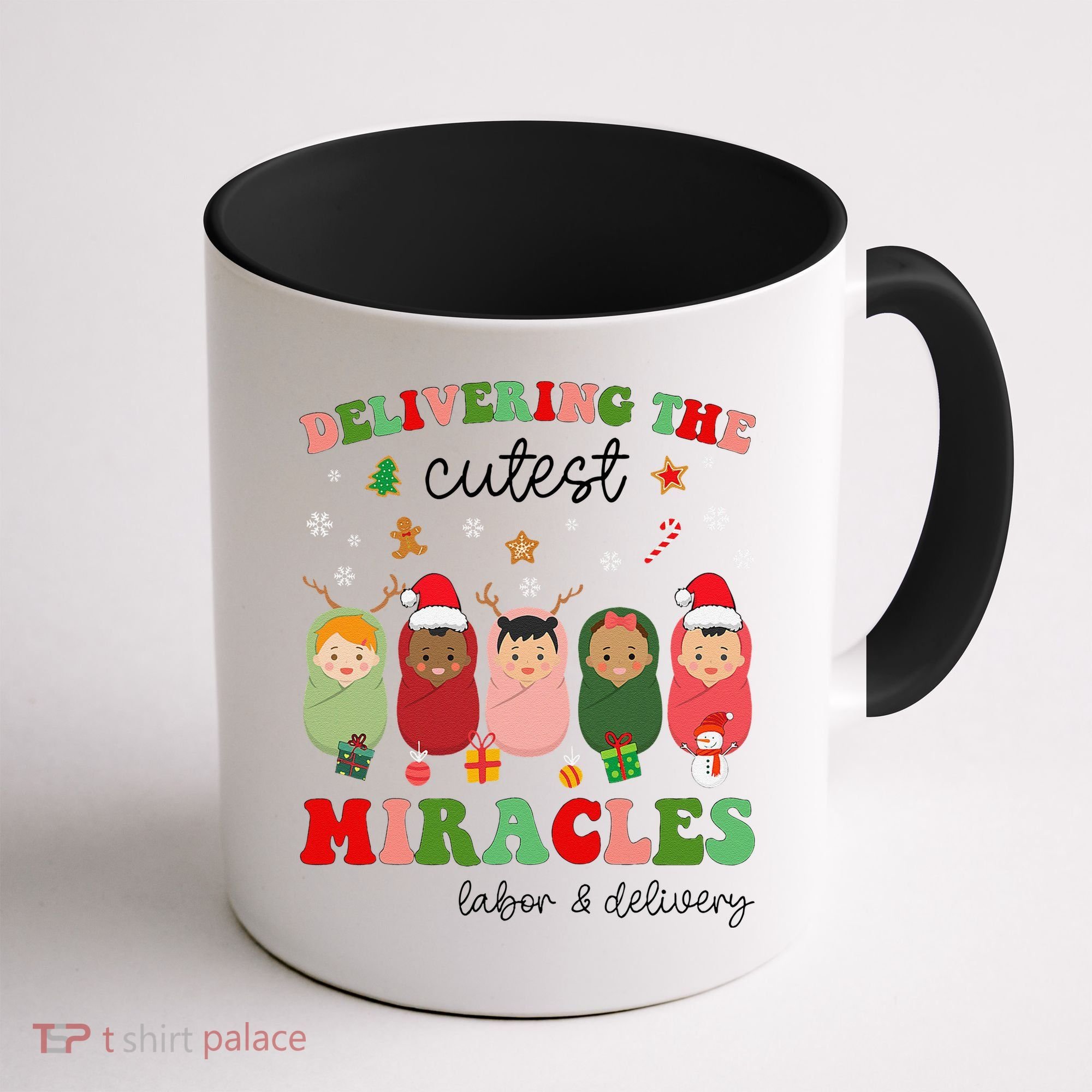 Delivering Cutest Miracles Labor & Delivery Nurse Christmas Coffee Mug