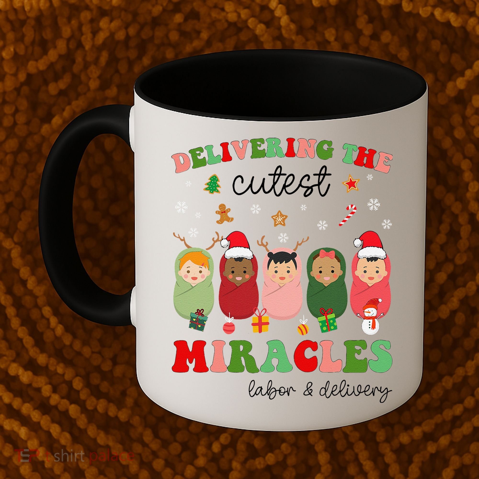 Delivering Cutest Miracles Labor & Delivery Nurse Christmas Coffee Mug
