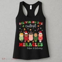 Delivering Cutest Miracles Labor & Delivery Nurse Christmas Women's Tank Top thumb 3