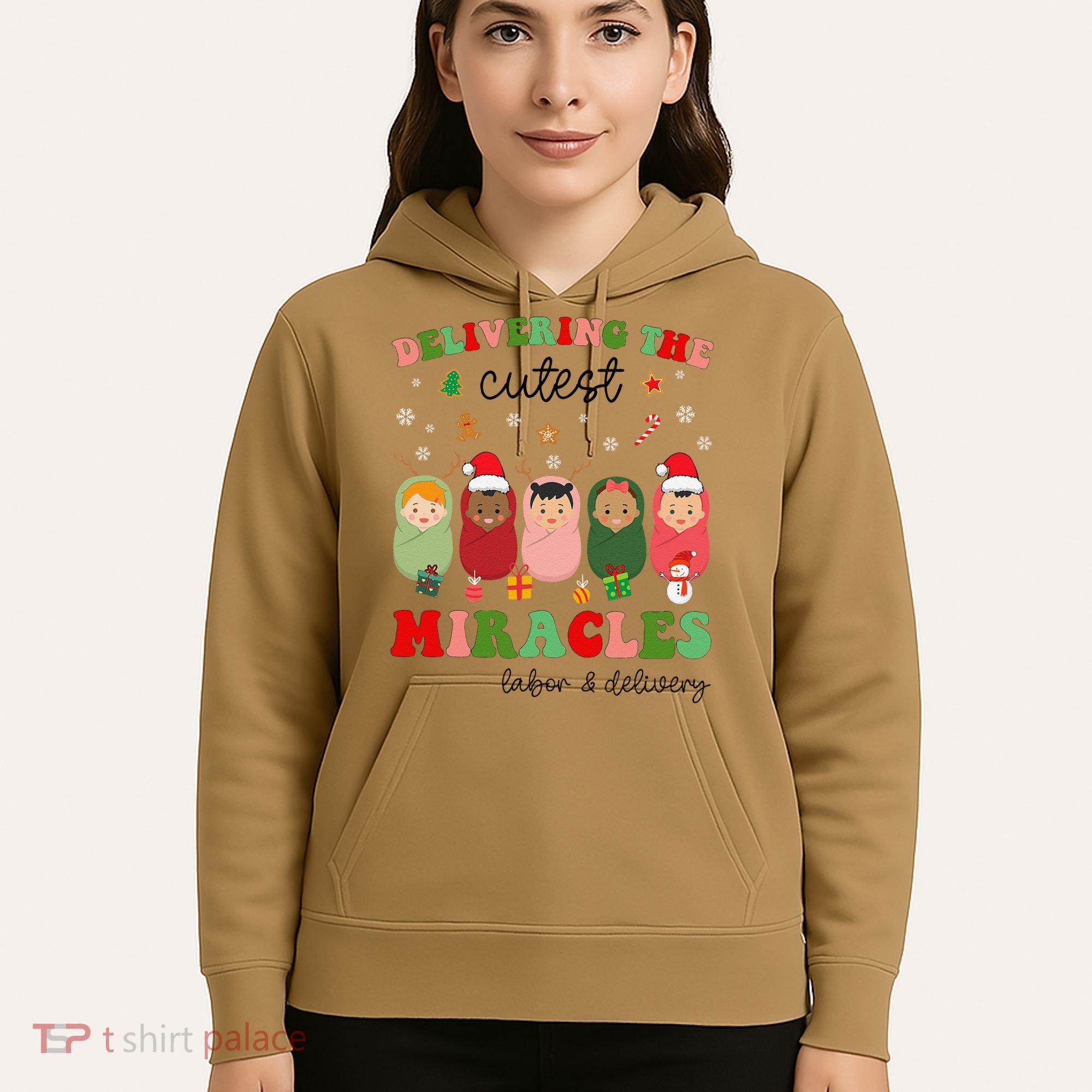Delivering Cutest Miracles Labor & Delivery Nurse Christmas Hoodie