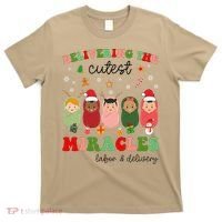 Delivering Cutest Miracles Labor & Delivery Nurse Christmas T-Shirt thumb 0