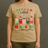 Delivering Cutest Miracles Labor & Delivery Nurse Christmas T-Shirt thumb 4