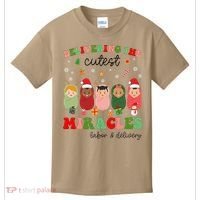 Delivering Cutest Miracles Labor & Delivery Nurse Christmas Kids T-Shirt thumb 0