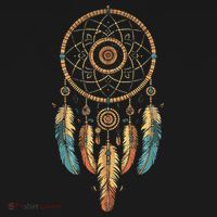 Dream Catcher Native American Tribal Button thumb 1
