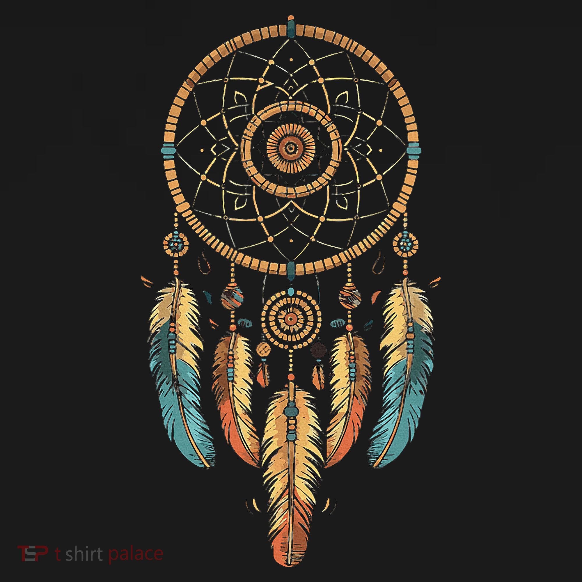 Dream Catcher Native American Tribal Button