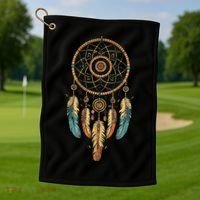 Dream Catcher Native American Tribal Golf Towel thumb 1
