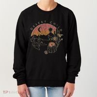 Desert Child Night Landscape Outline Women's Sweatshirt thumb 0