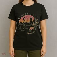 Desert Child Night Landscape Outline T-Shirt thumb 4