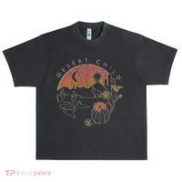 Desert Child Night Landscape Outline Urban Oversized Heavyweight T-Shirt thumb 0