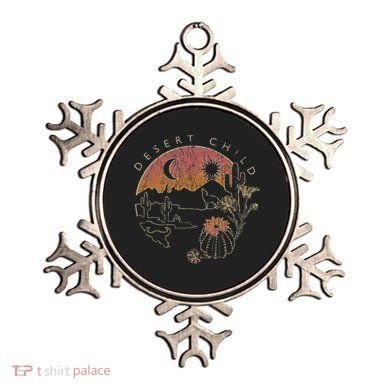 Desert Child Night Landscape Outline Ornament