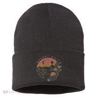Desert Child Night Landscape Outline Sustainable Knit Beanie thumb 0