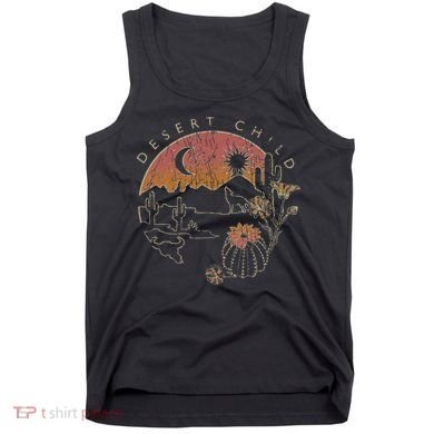 Desert Child Night Landscape Outline Tank Top