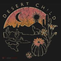 Desert Child Night Landscape Outline Women's Long Sleeve Shirt thumb 2