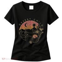 Desert Child Night Landscape Outline Women's T-Shirt thumb 0